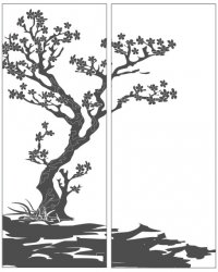 Пескоструйный рисунок Дерево 129